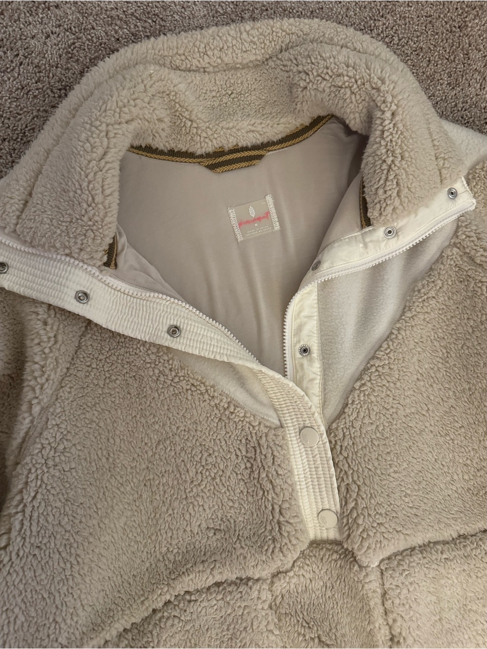 Free People Fall To Rise Fleece Quarter Snap - Picture 4 of 7